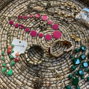 Lot of gold tone costume jewelry